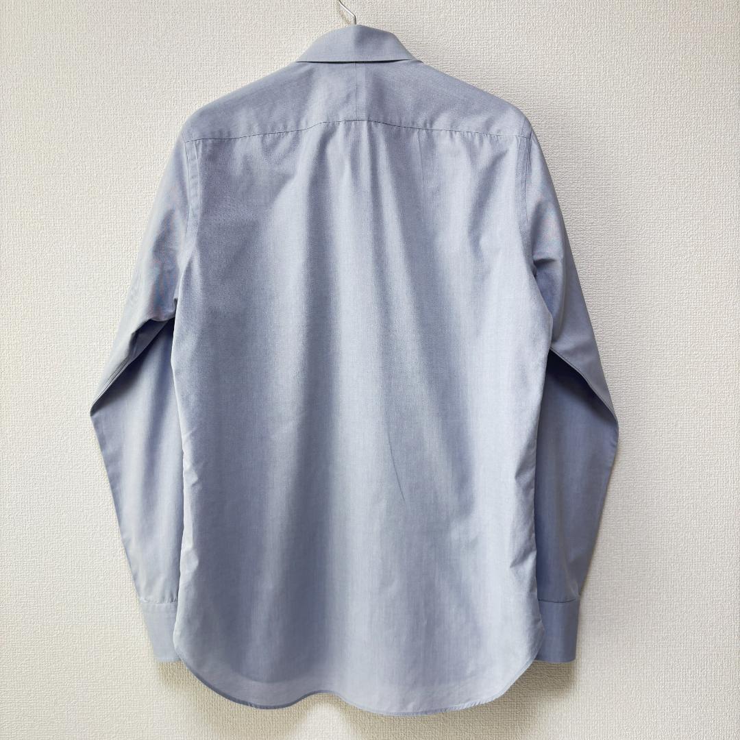 BEAMS F グレー シャンブレー タブカラーシャツ 38