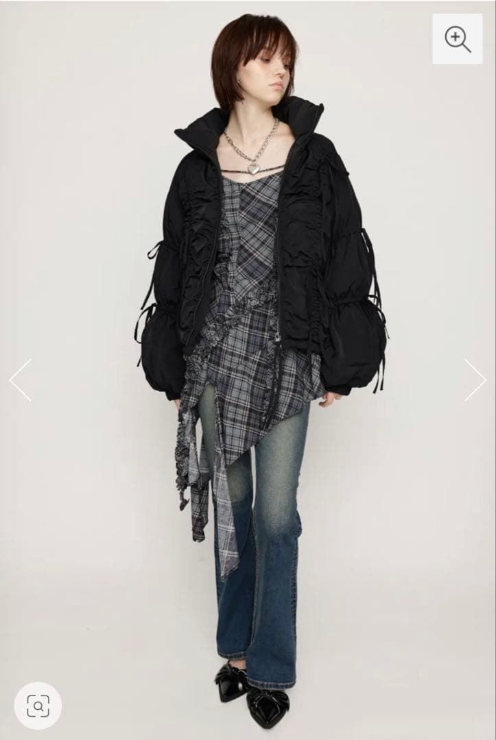 SLY RIBBON GATHER PUFFER ジャケット