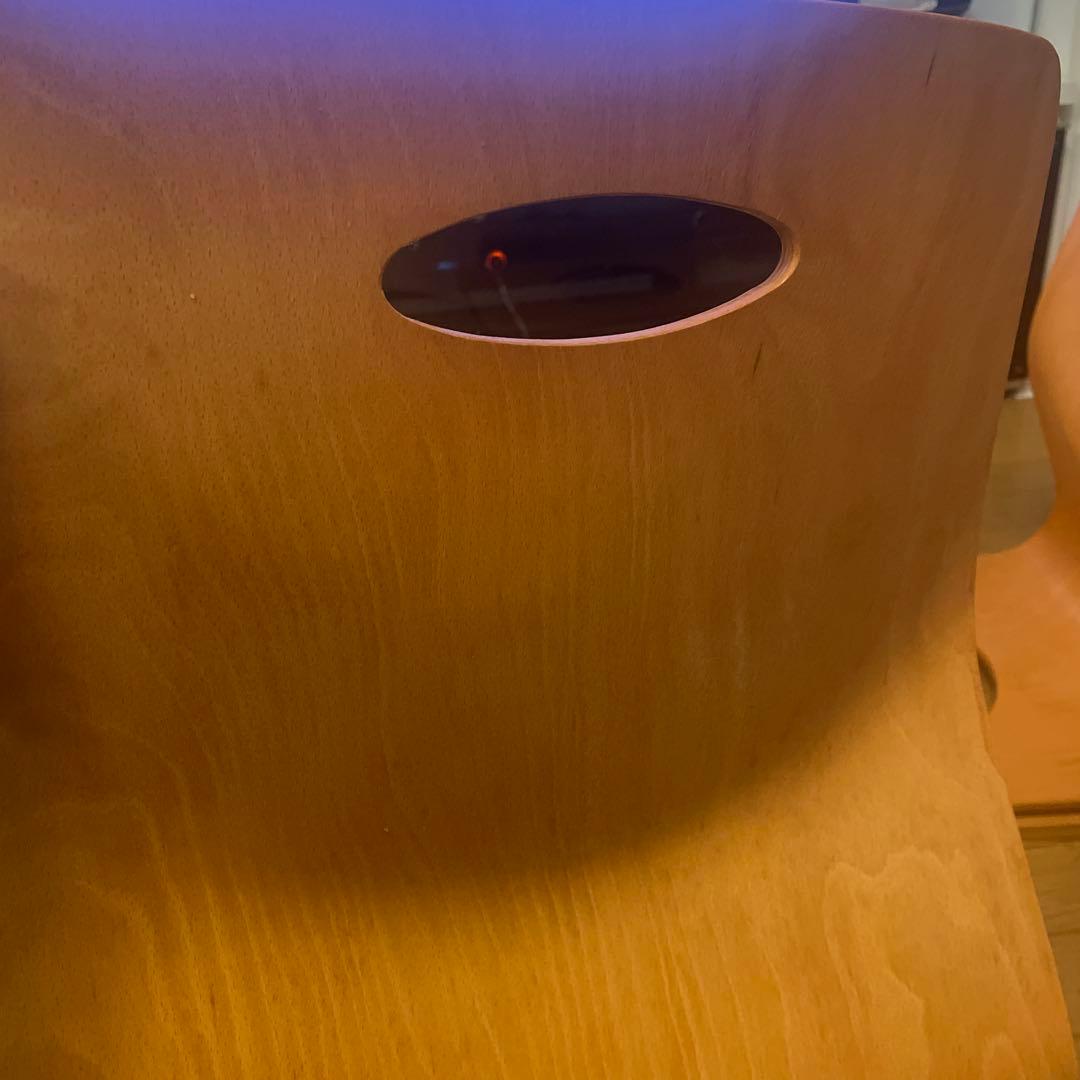 穴あきデザイン 木製座椅子　5脚