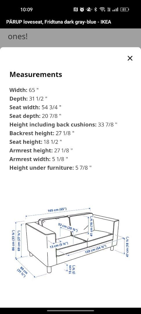 カルビー PÄRUP ペルプ 2人掛けソファ　グリーン