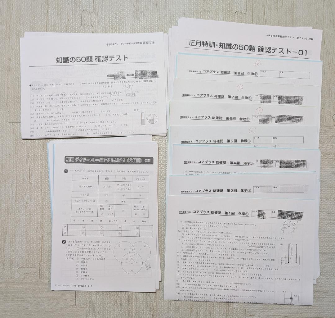 【SAPIX】サピックス 6年 理科テキスト 小6 記述の総復習・知識の総完成等