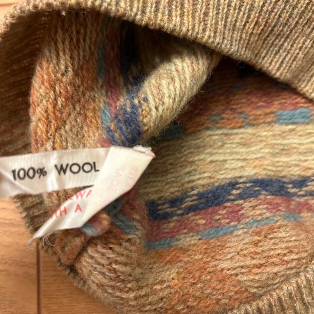 【MACALA STAIR】スコットランド製　ウール100%柄ニット