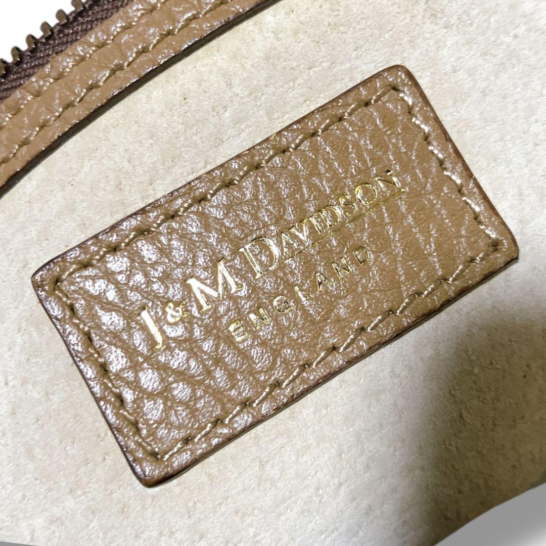 J&M DAVIDSON 肩掛け可 自立 ミア ボストンバッグ ライトブラウン