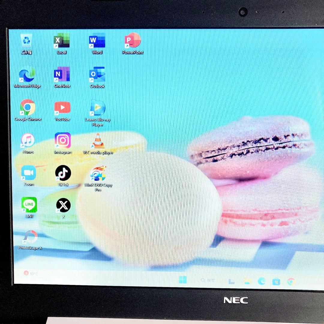 初心者安心✨NECノートパソコン Office付 1TB DVD カメラ付き❣️