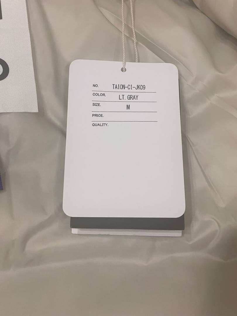 【別注】＜TAION×CITEN＞シンプルダウン LT.GRAY M