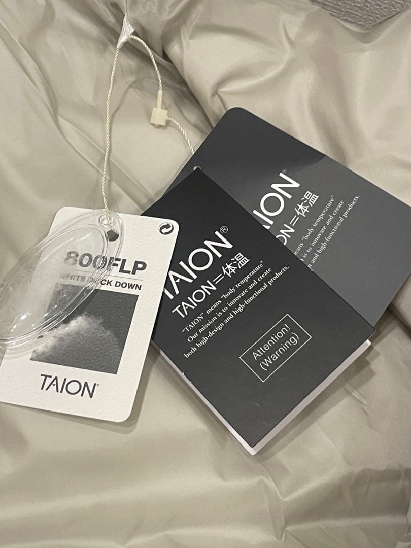 【別注】＜TAION×CITEN＞シンプルダウン LT.GRAY M