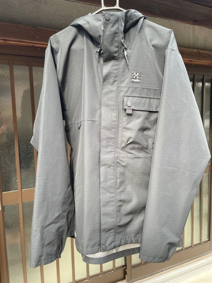 Haglöfs ホグロフス フード付きシェルジャケット メンズL ブラック