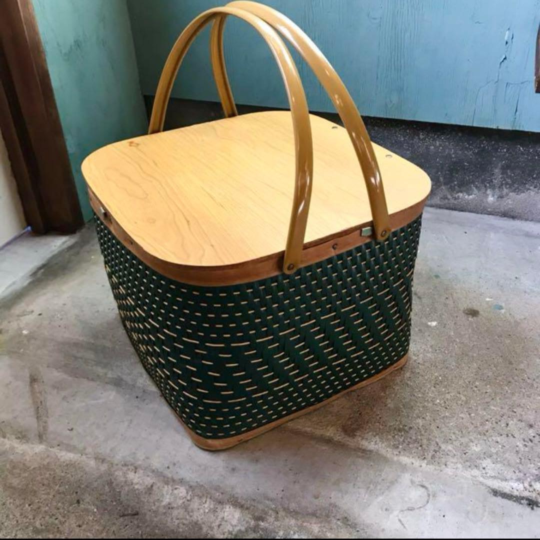 美品　Vintage picnic basket