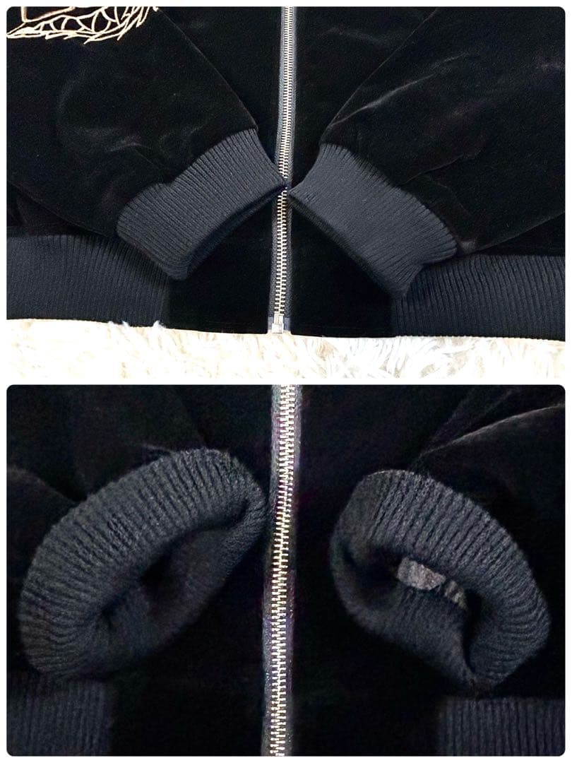 新品級 タグ付き 絡繰魂 粋 別珍 スカジャン ドラゴン刺繍 Lサイズ ブラック