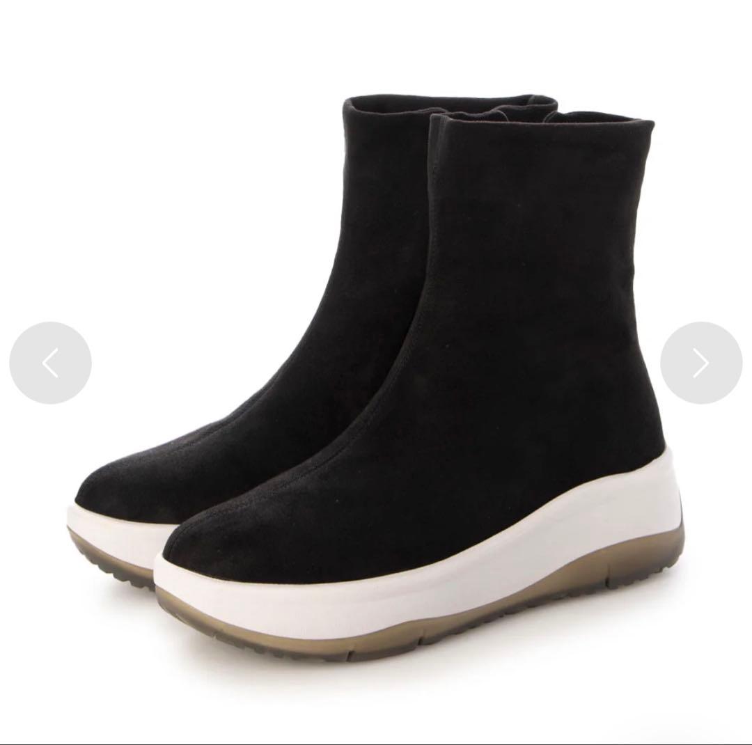 新品☆ fitfit 防水ストレッチブーツ （スエードブラック）