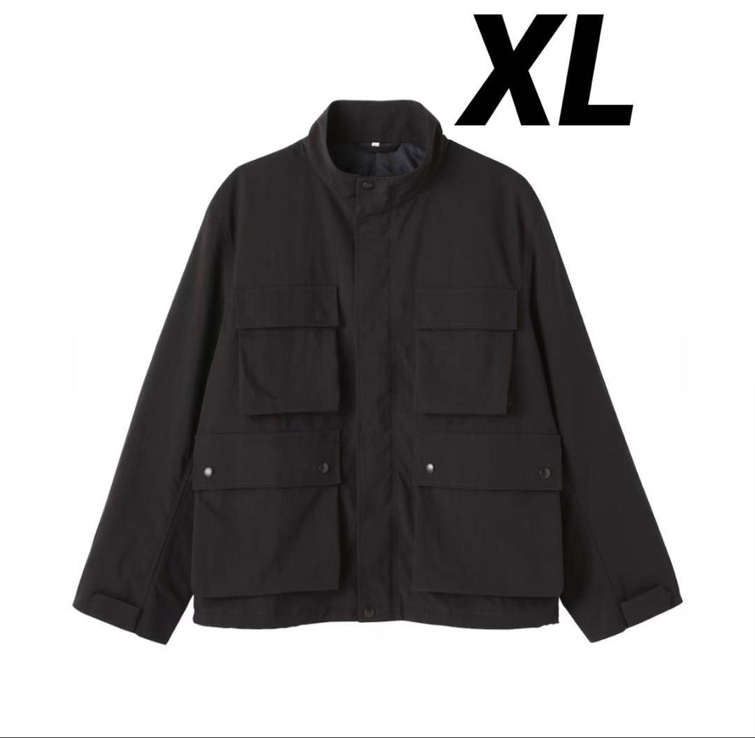 MUJI LABO 紳士　ナイロンワークブルゾン　黒 XL 25秋冬