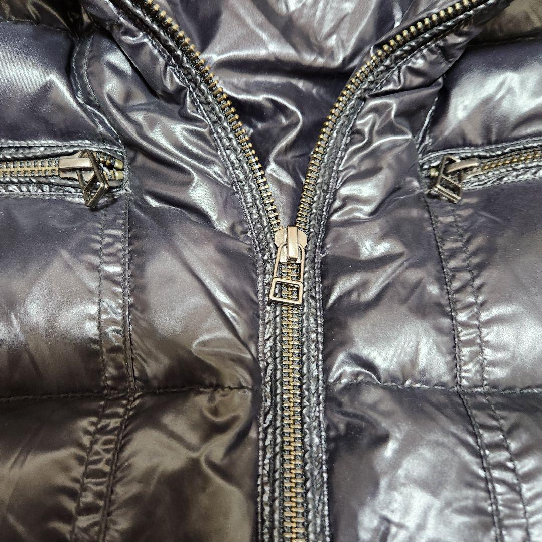 Y2K archive ダウン ダブルジップ 光沢 平成 ライダース　丈短