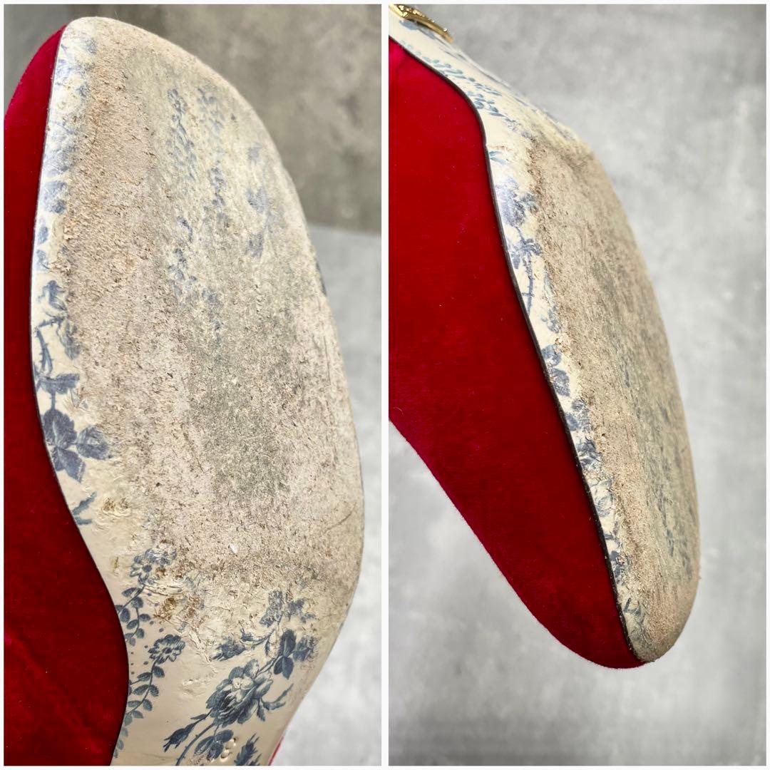 l*v様 ✳︎良品✳︎グッチGUCCI マーモント ベルベット レッド ゴールド