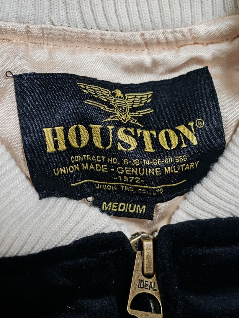 HOUSTON USA 日本 美品 別珍 芸者 龍鷲 スカジャン vintage