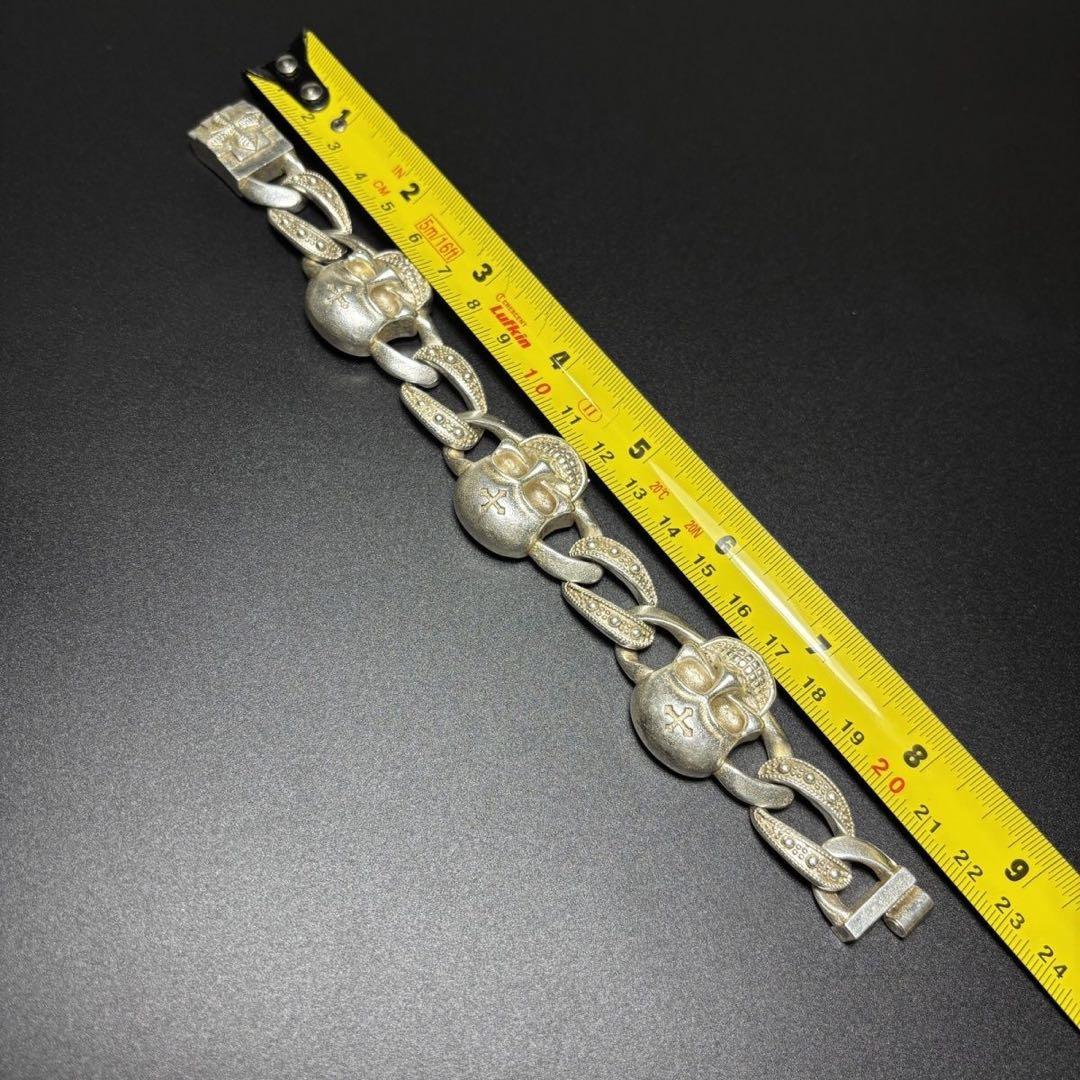 925 スカルデザイン シルバーブレスレット トレトロ Vintage