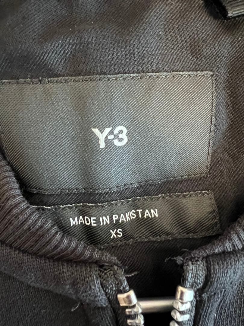 Y-3 メンズ トレーナー 長袖 クラックプリント ハーフジップ