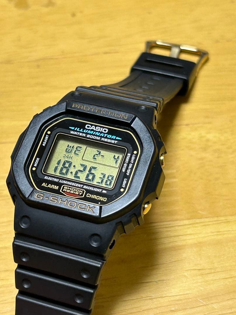 casio G-SHOCK ジーショックDW-5600E 良好　美品　ゴールド