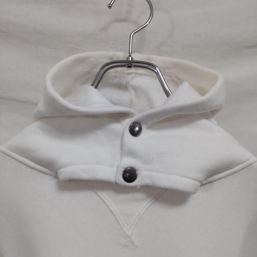 HELLER'S CAFE 後付け 両V パーカー 40 ホワイト 裏起毛