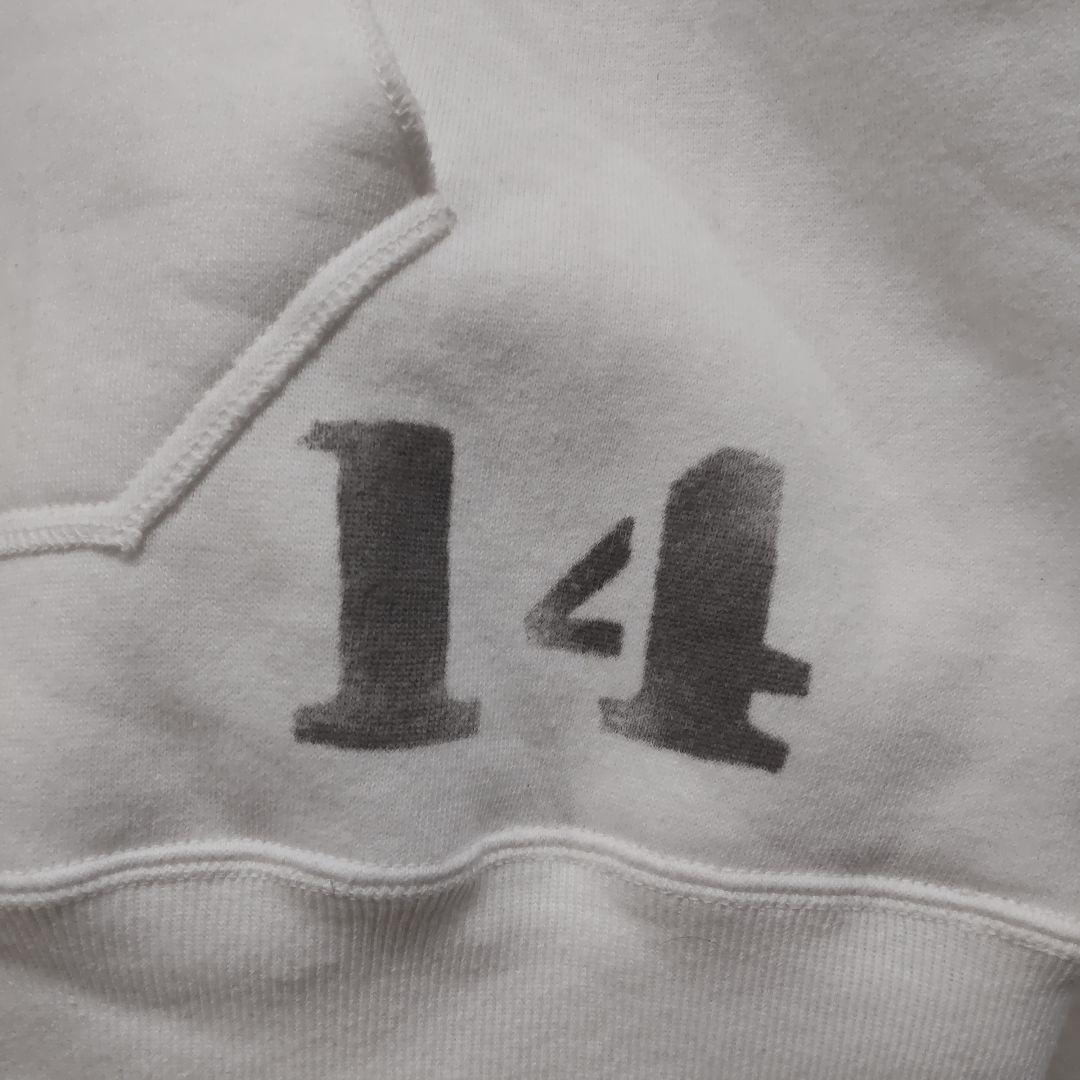 HELLER'S CAFE 後付け 両V パーカー 40 ホワイト 裏起毛