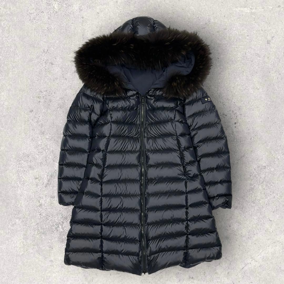 11561【美品・リバーシブル】TATRAS☆ファー付きダウンジャケットコート