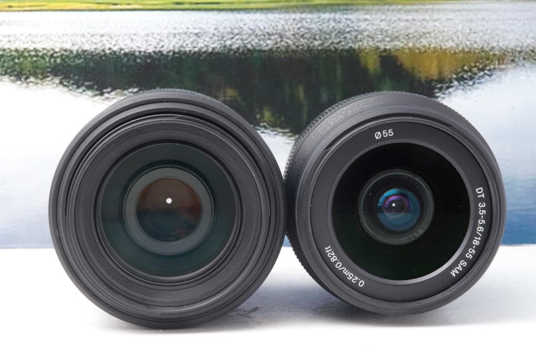 ショット数7447枚 SONY α57 ダブルレンズ 一眼レフ バッグ脚立付き