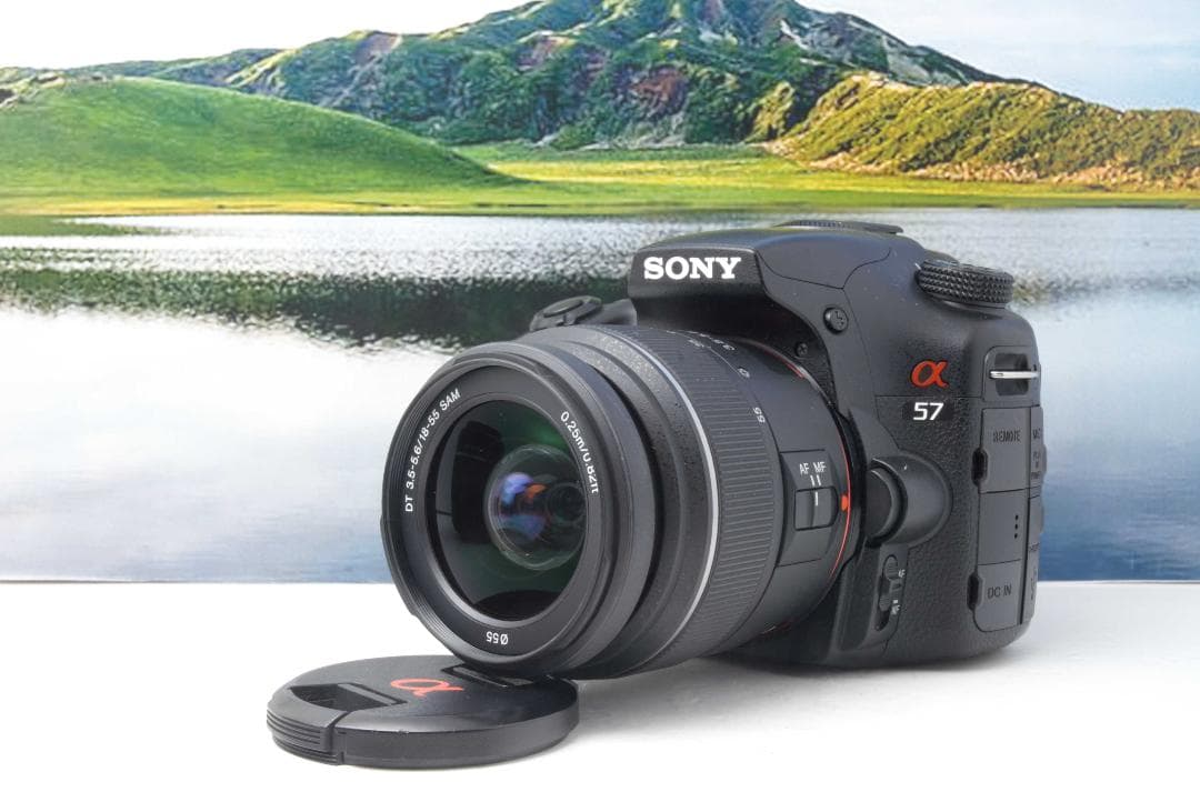 ショット数7447枚 SONY α57 ダブルレンズ 一眼レフ バッグ脚立付き
