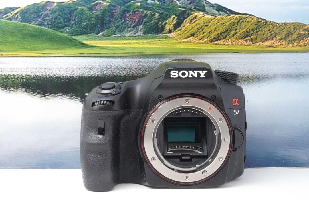 ショット数7447枚 SONY α57 ダブルレンズ 一眼レフ バッグ脚立付き