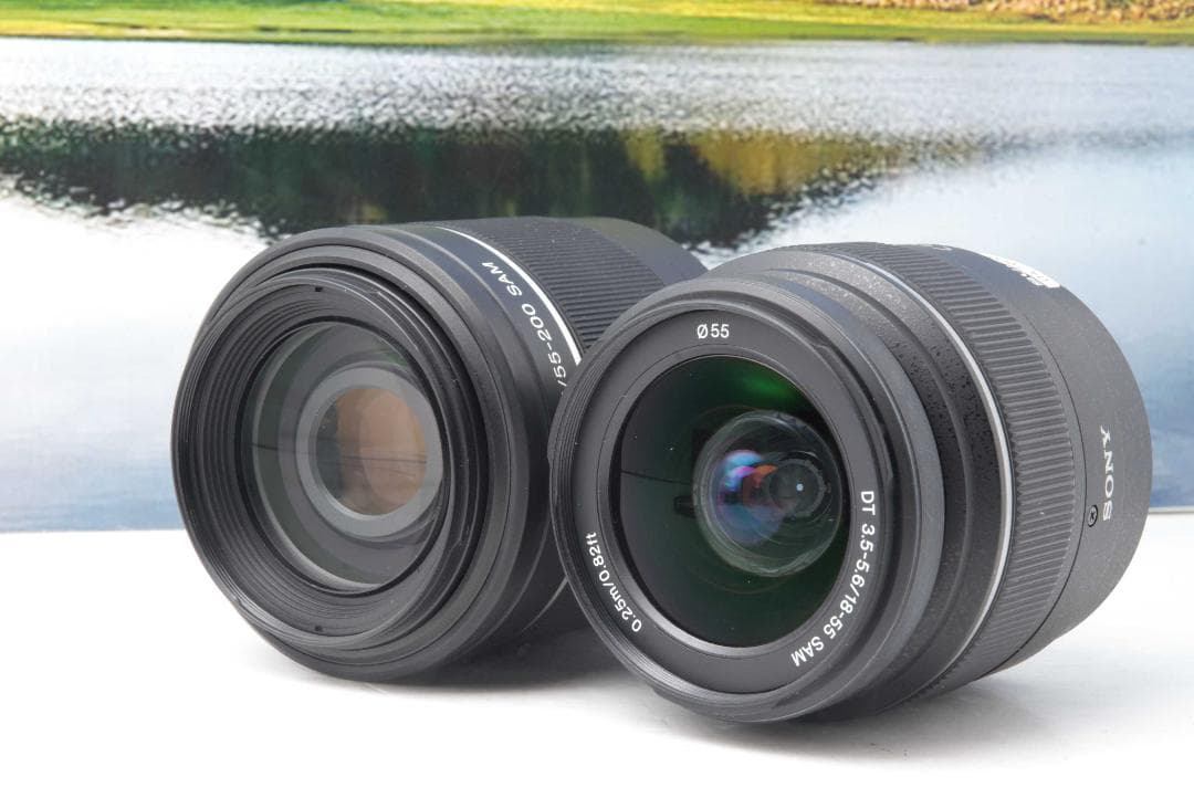 ショット数7447枚 SONY α57 ダブルレンズ 一眼レフ バッグ脚立付き