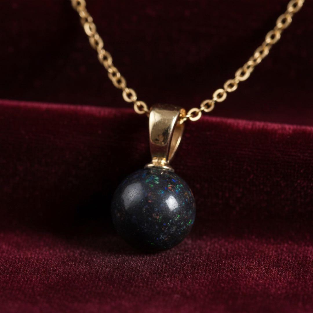 【桃色の雲】✳︎SALE✳︎マトリックスオパールネックレストップ