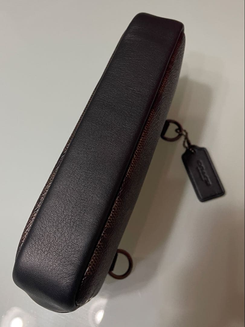 未使用品 COACH シグネチャー ショルダーバッグ ダークブラウンＸ黒