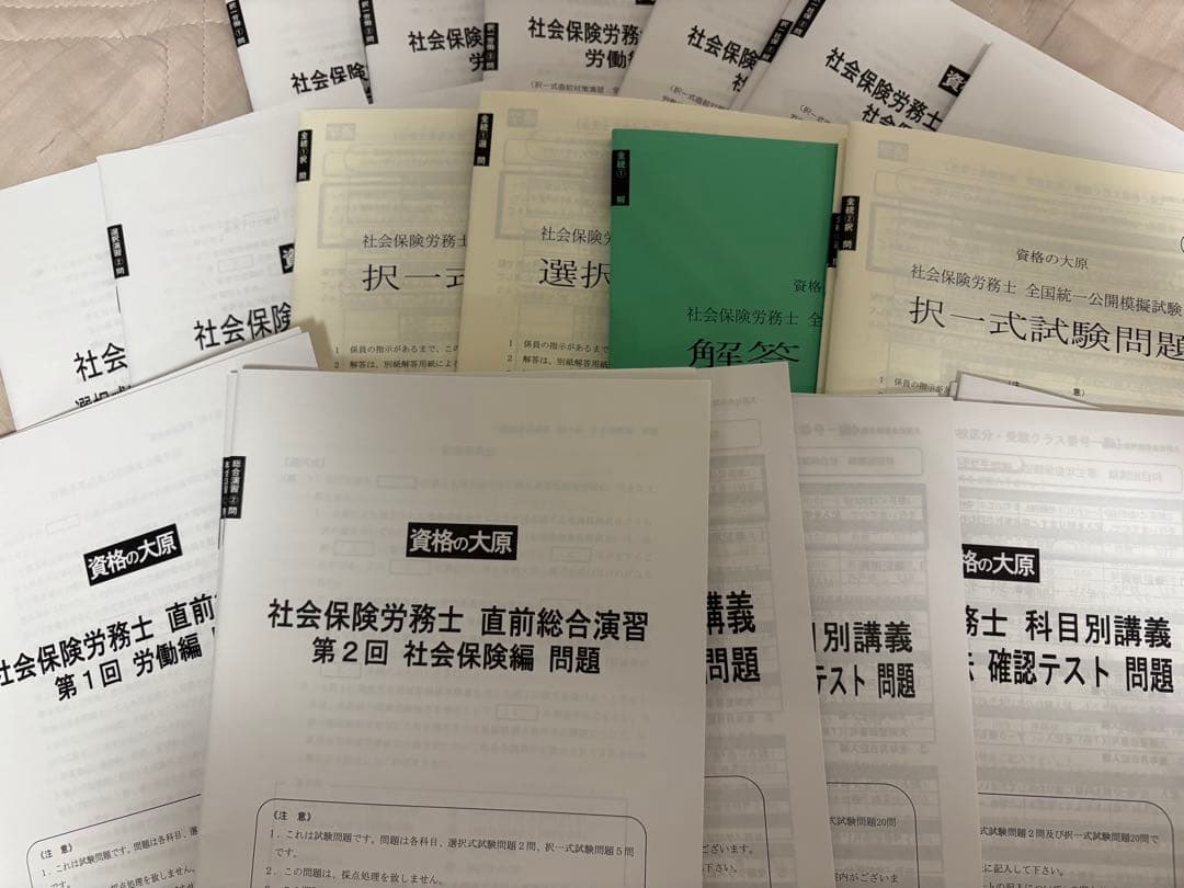 2025年資格の大原社労士選択択一式問題集+演習問題セット