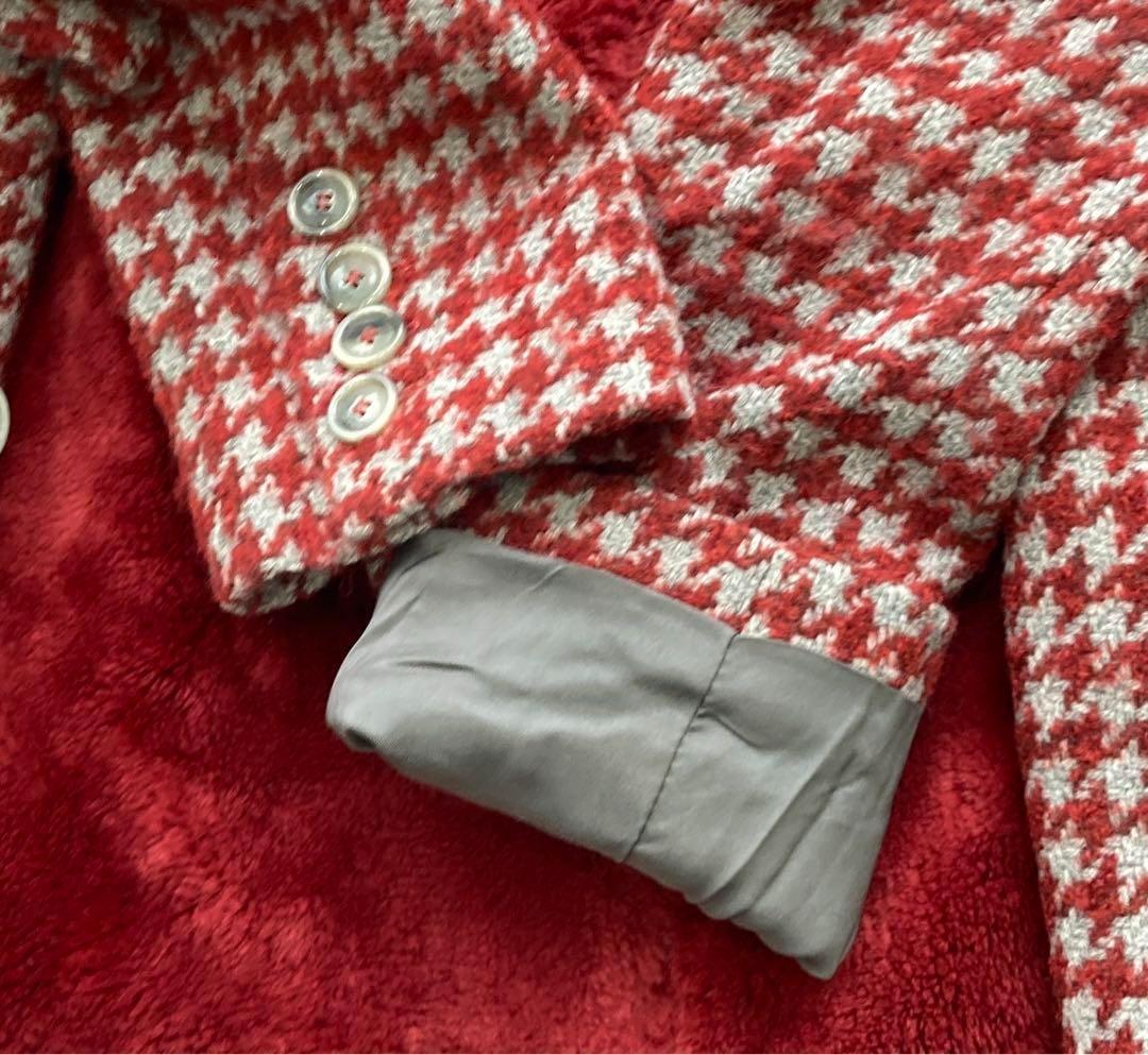 イレブンティ eleventy 千鳥格子 コート　ヌートリアファー　ロロピアーナ