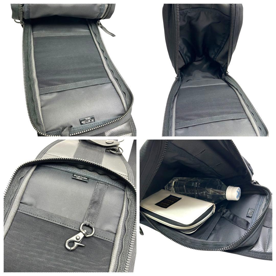 極美　PORTER ポーター HEAT ヒート スリングバッグ ボディバッグ 黒