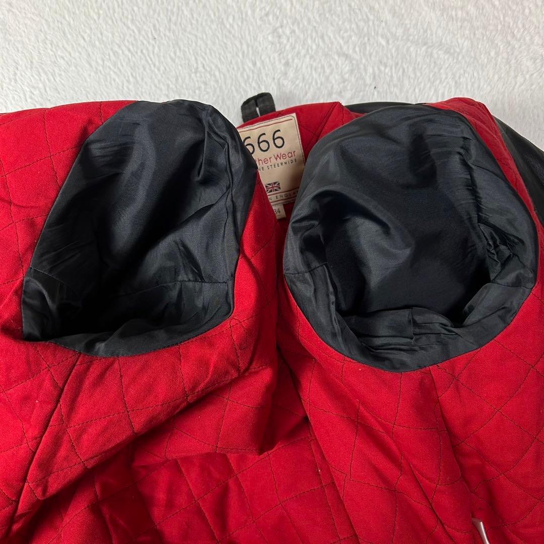 美品 666 ライダースジャケット ステアハイド キルティング シングル