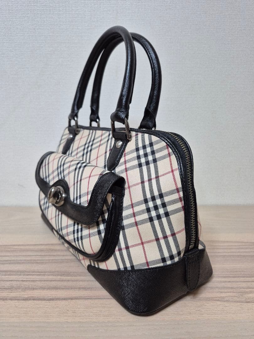 バーバリー　ノバチェックハンドバッグ　ミニボストン　西川ヴィンテージ品