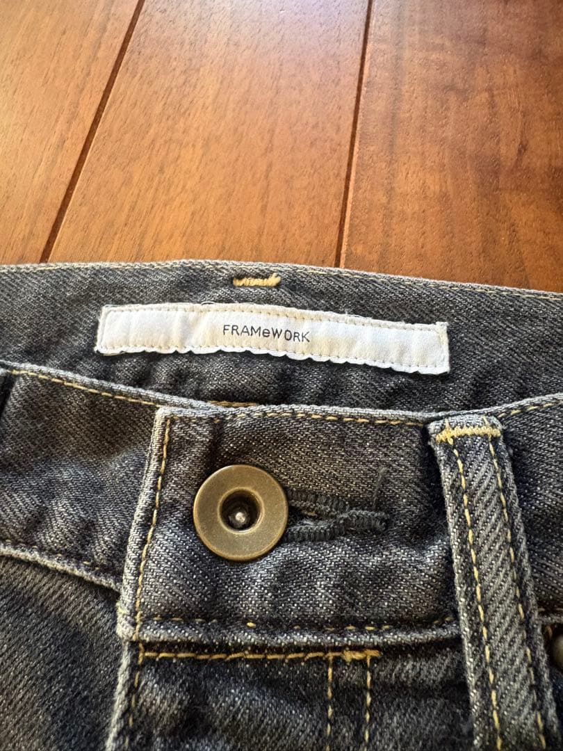 mamiu FRAMeWORK デニムストレートパンツ　グレー　38