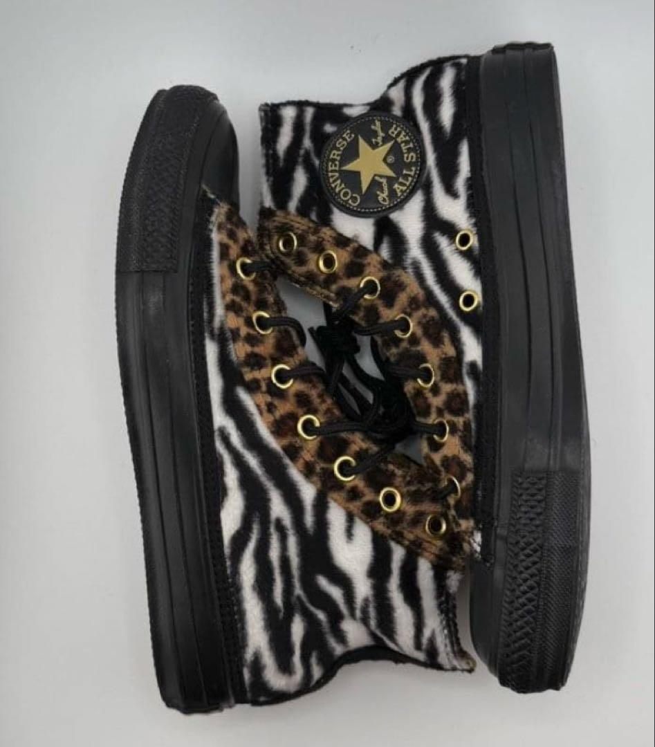T*y様 希少 CONVERSE アニマル柄ゼブラ ブラック 25.5 メンズ