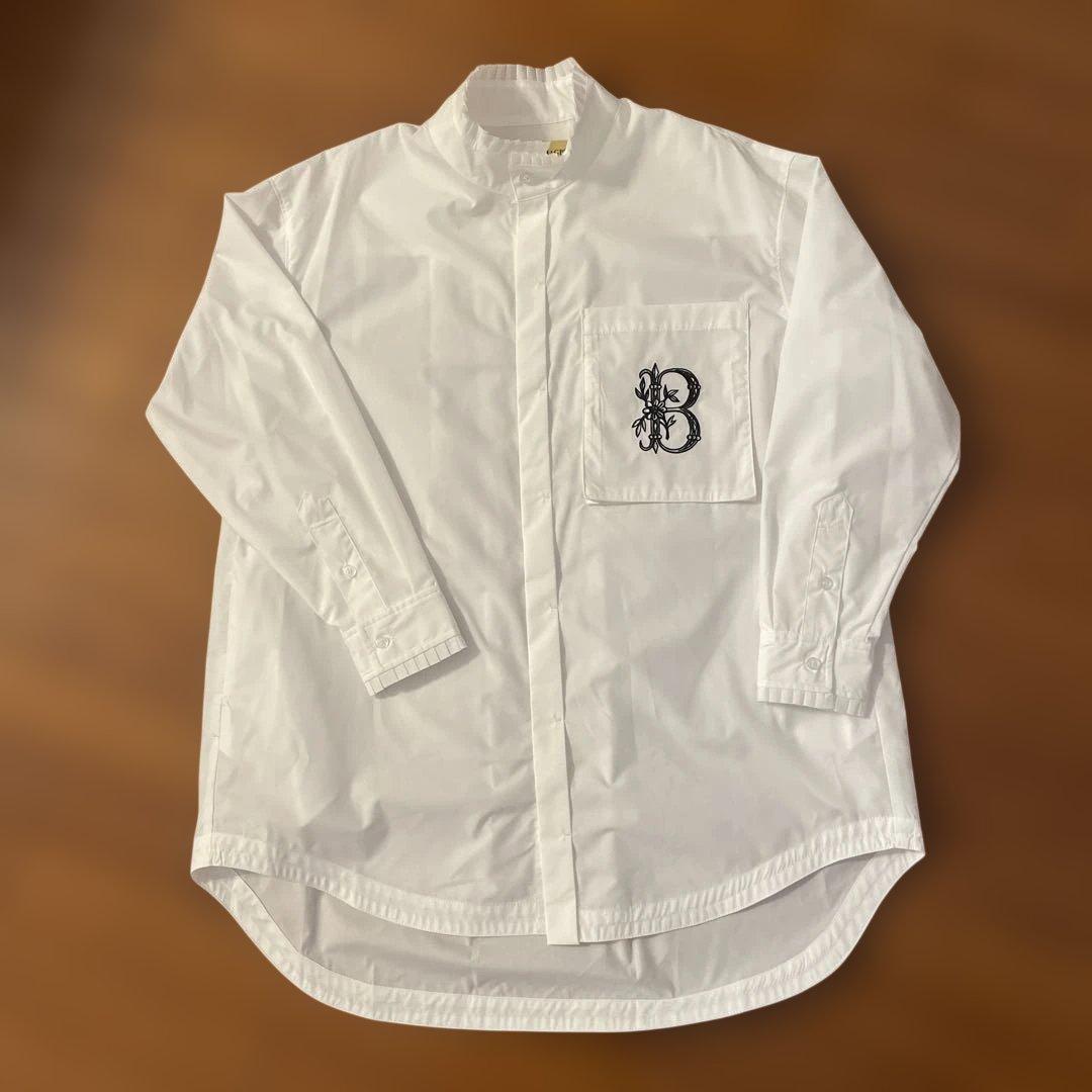 THOMAS MAGPIE ハイネックBIGシャツ ホワイト 38サイズ ＊新品