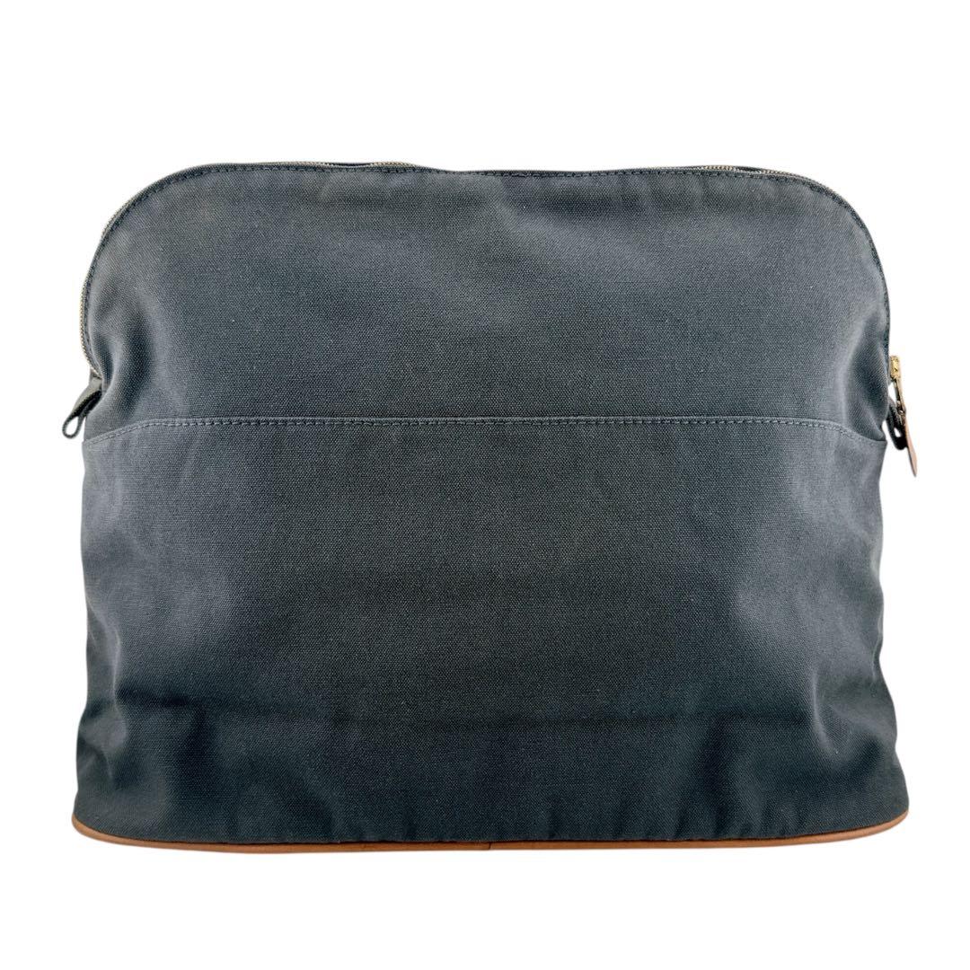 希少◇美品◇エルメス キャンバス ボリードポーチTGM ポーチ 大きめ グレー