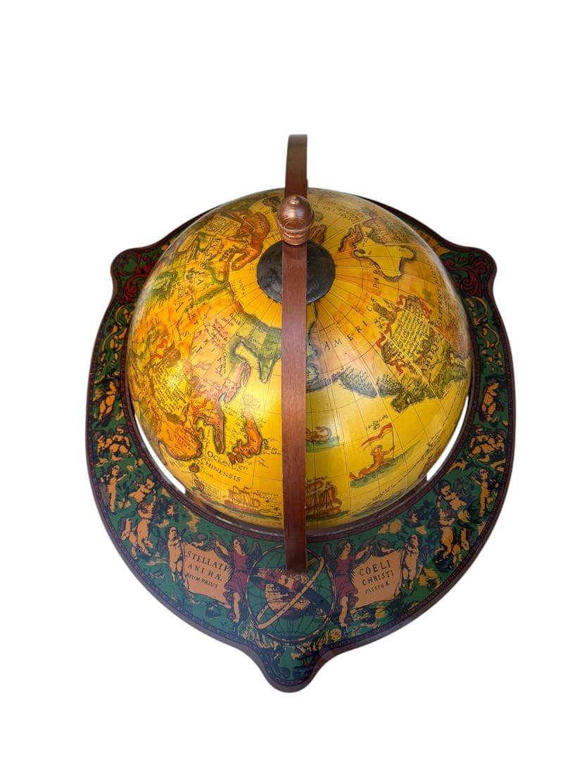 【希少品】イタリア製 ワインセラー ワインラック 地球儀 キャスター付 レトロ