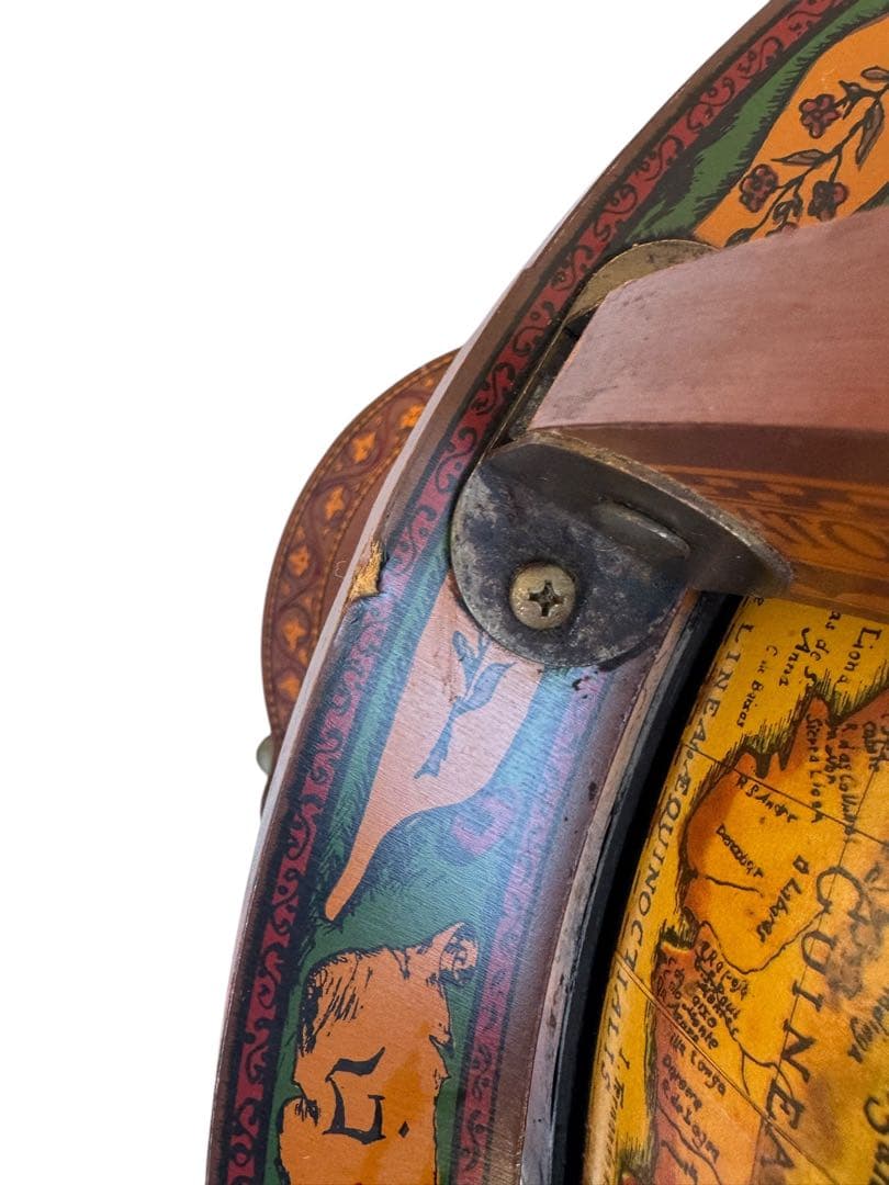 【希少品】イタリア製 ワインセラー ワインラック 地球儀 キャスター付 レトロ