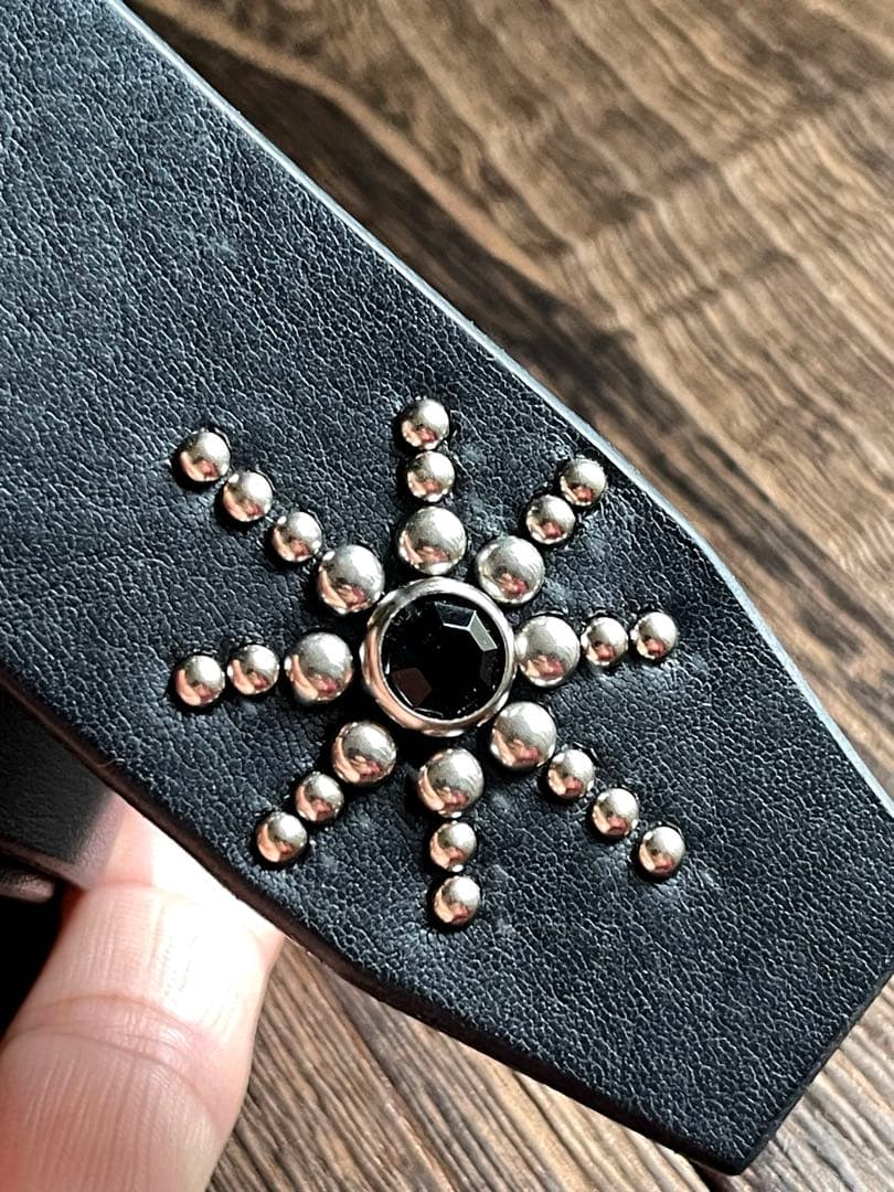 ディッキーズ874専用スタッズベルト　シルバー　オイルドレザーHTC CALEE