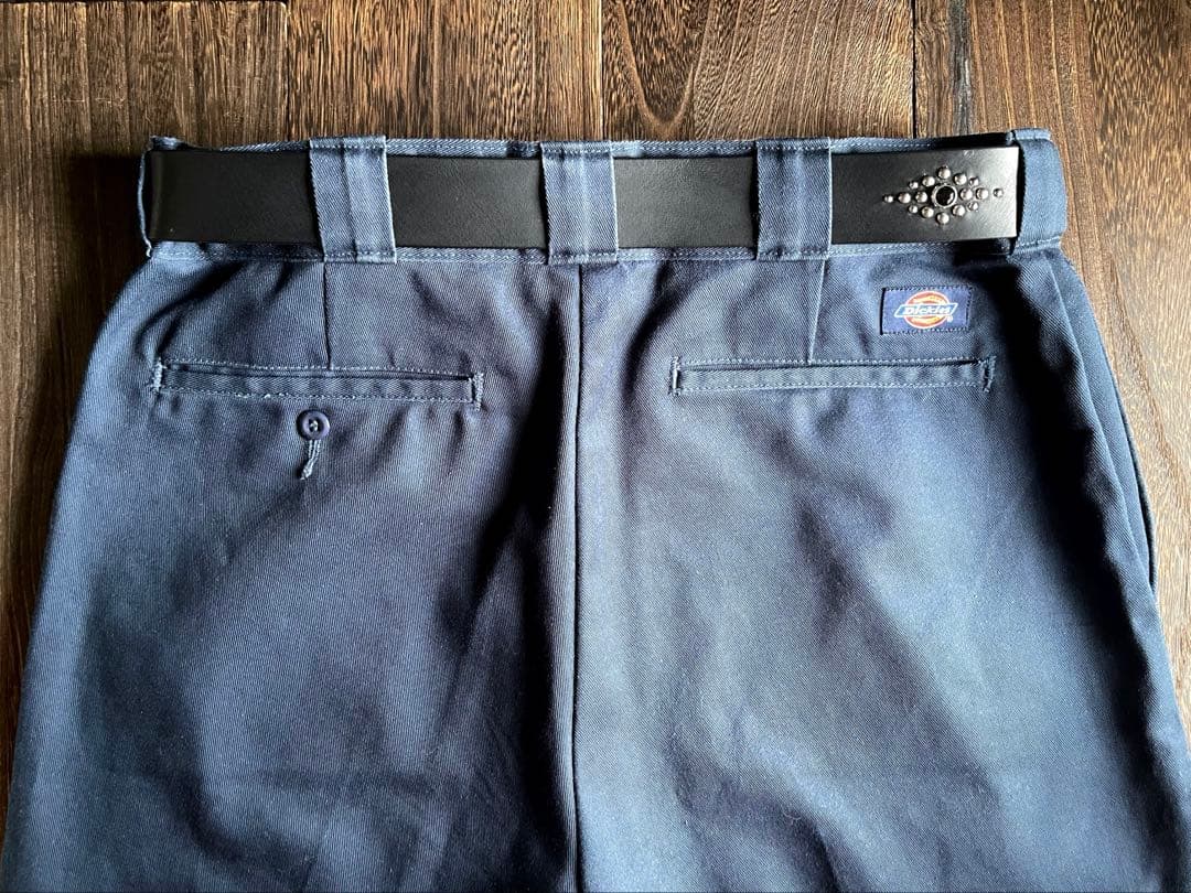 ディッキーズ874専用スタッズベルト　シルバー　オイルドレザーHTC CALEE