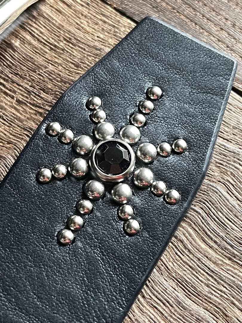 ディッキーズ874専用スタッズベルト　シルバー　オイルドレザーHTC CALEE