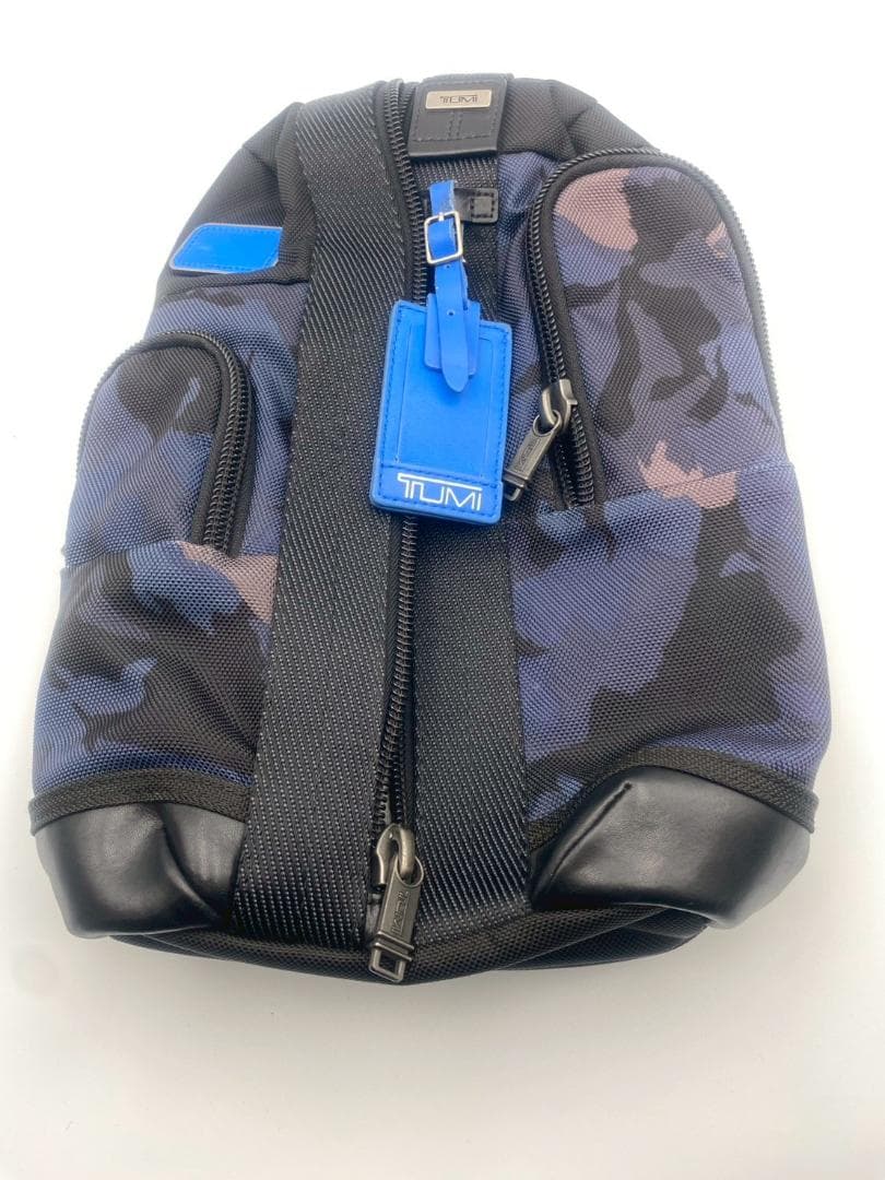 TUMI サラトガ 222393 迷彩ボディバッグ ネイビー ワンショルダー 黒