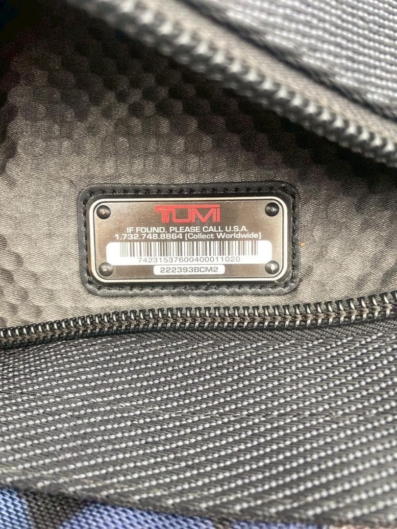 TUMI サラトガ 222393 迷彩ボディバッグ ネイビー ワンショルダー 黒