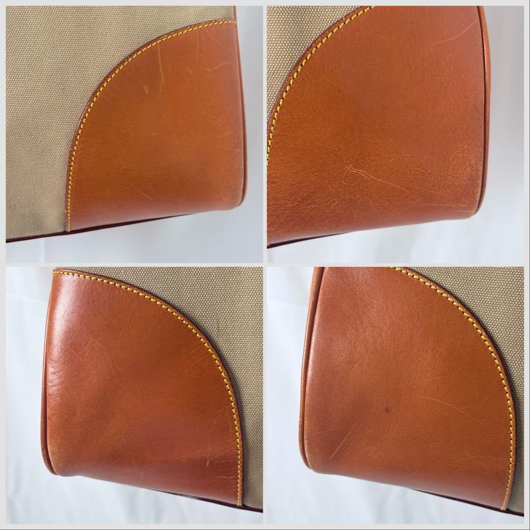 極美品PRADA カナパキャンバス×レザー ボストンバッグ 保存袋付