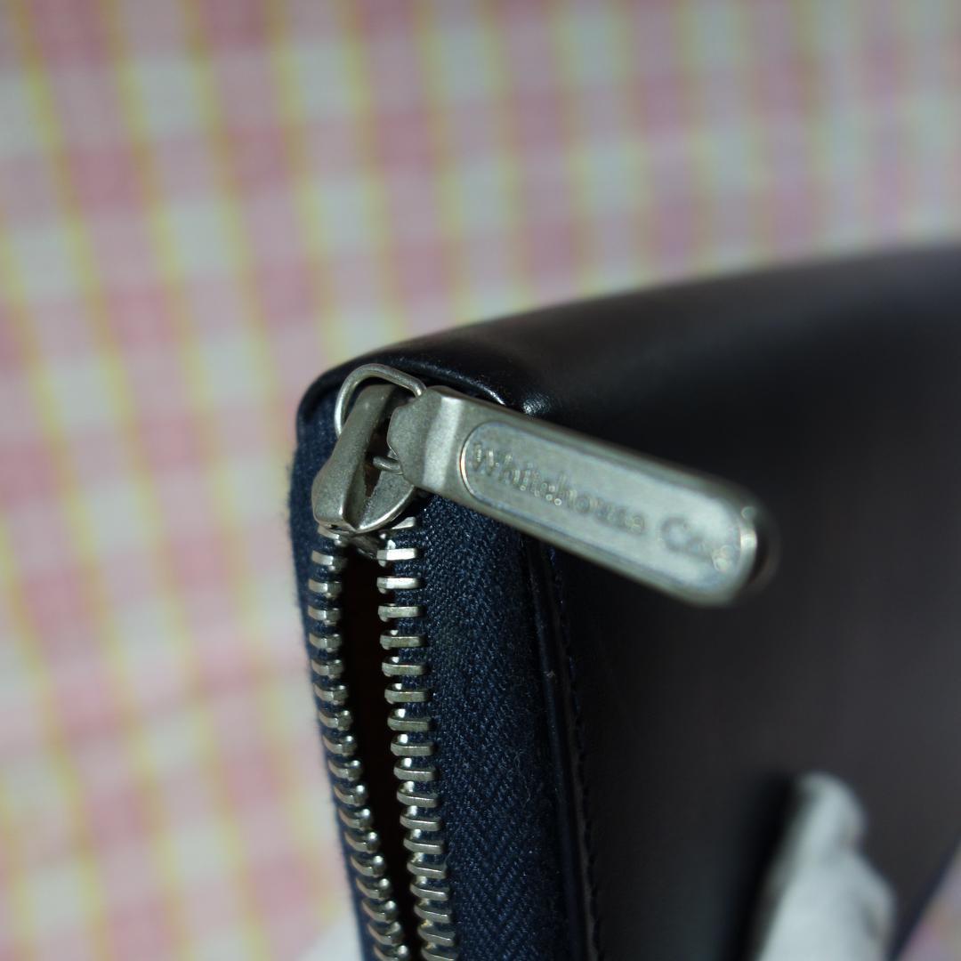 〇 / 中古 WHITEHOUSE COX ラウンドジップ長財布 / ブラック