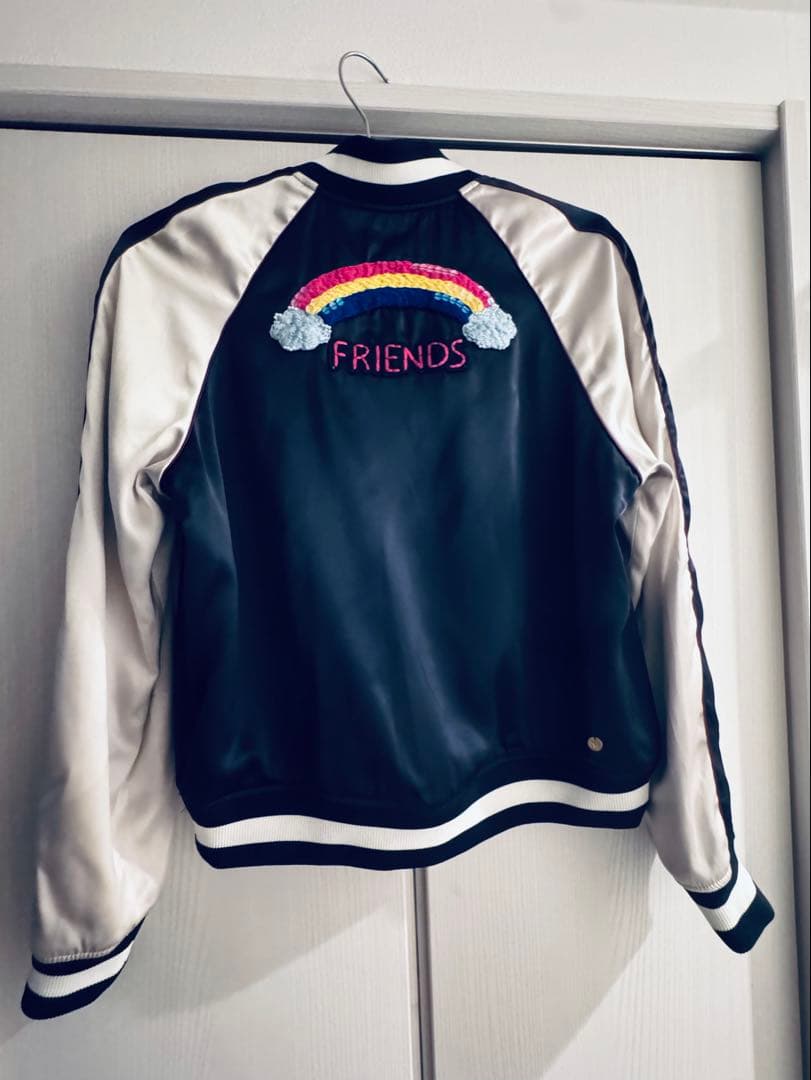 値下げ　ミュベール　MUVEIL ペンギン刺繍 スカジャン