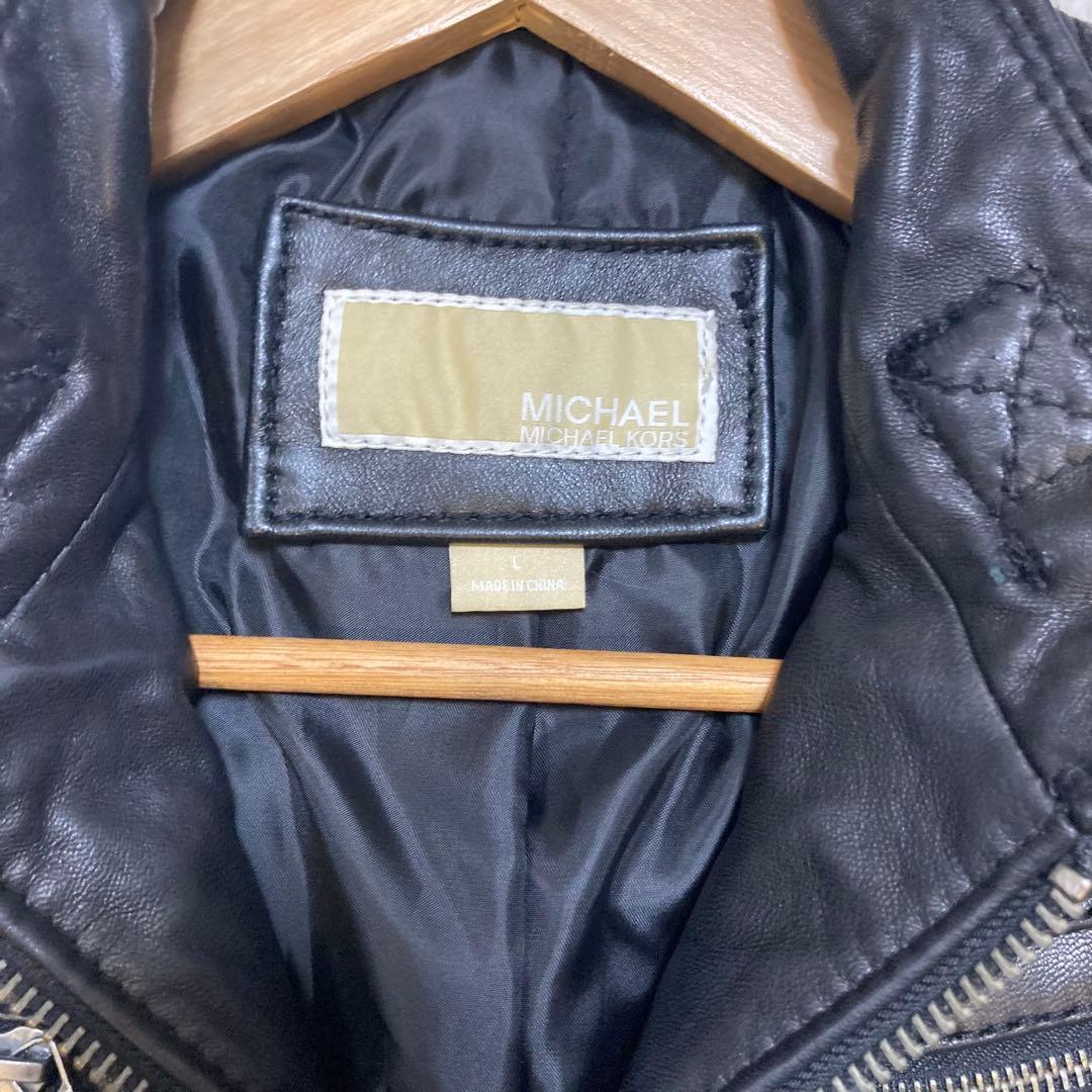MICHAEL KORS シングルライダース レザージャケット　L